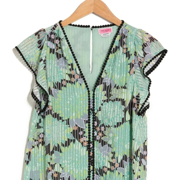 ♠️ Kate Spade Dahlia Bloom Floral Burnout Top NWT - Picture 5 of 8